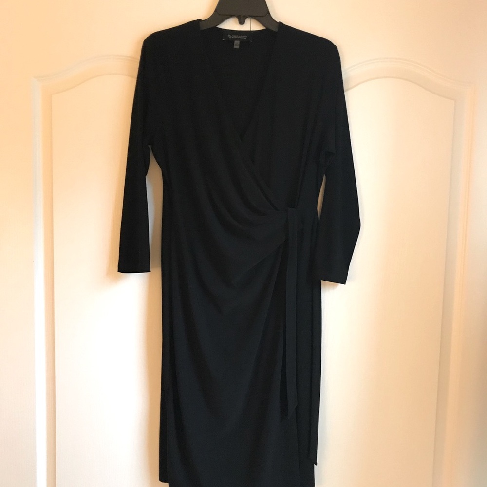 Evan Picone 3/4 sleeve black dress